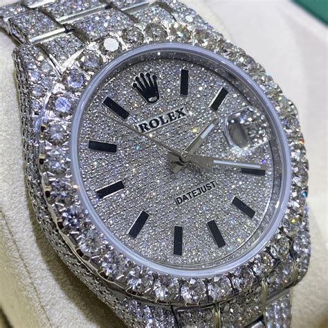 bust down watch real diamond